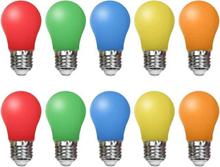 لامپ LED رنگی E27بسته 10 عددی مدلZW-A50-CSQP-1W