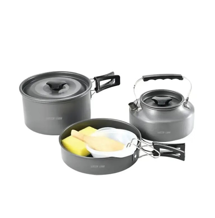 ظروف کمپینگ قابلمه و کتری قابل حمل گرین لاین مدل GN7N1COOK