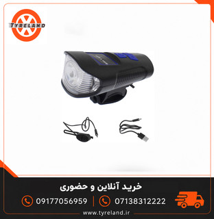 چراغ دوچرخه دیجیتال مدل XA-585 مجهز به بوق شارژ USB