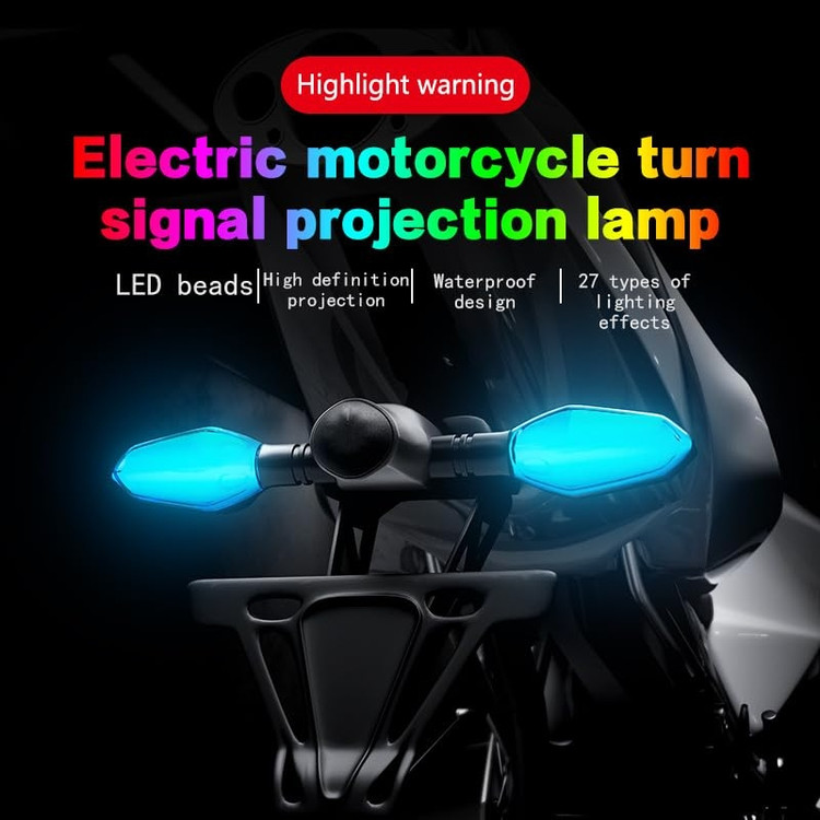 چراغ راهنمای LED طرح پروژکتوری موتور سیکلت بسته 2عددی مدل FD-DF32