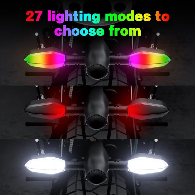 چراغ راهنمای LED طرح پروژکتوری موتور سیکلت بسته 2عددی مدل FD-DF32