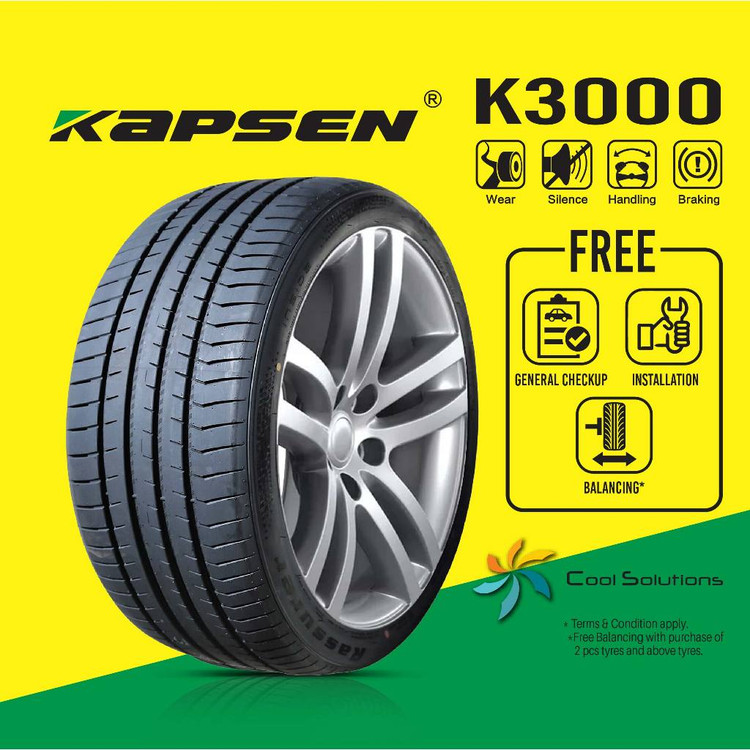 لاستیک 225/50/18 کپسن KAPSEN K3000 تاریخ 2026 (2 حلقه)