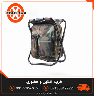 صندلی تاشو برزنتی کوله ای پایه ۴۰ سانتی متر مسافرتی کیفی