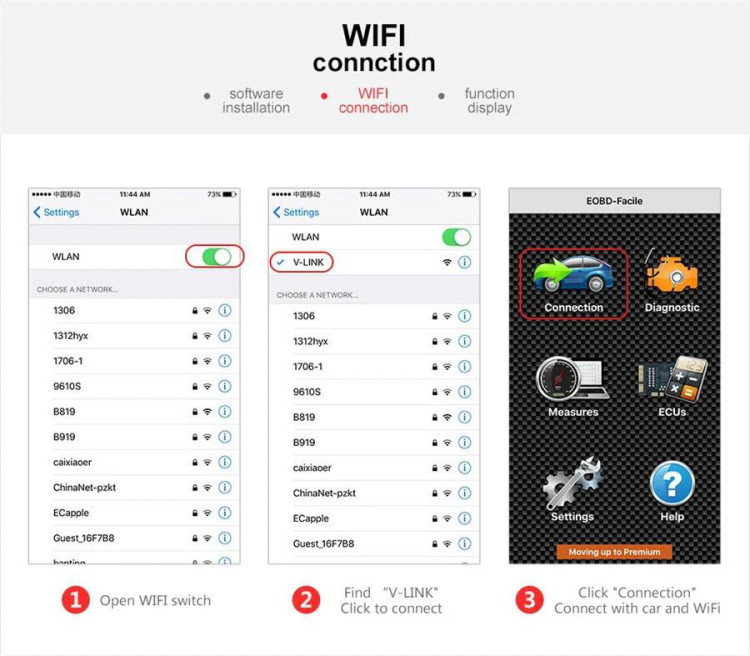 دیاگ خودرو وای فای WIFI SUPER OBD MINI مشکی