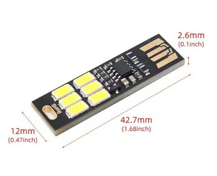 ماژول لامپ LED لمسی دیمر دار USB سفید
