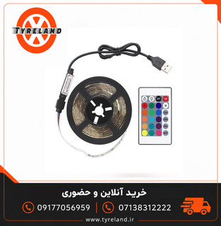 ریسه ال دی RGB به همراه کنترلر و ریموت 2 متری 5 ولت