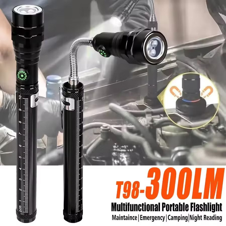 چراغ کار تلسکوپی و مگنتی رویلانگ مدل Ruilang NF-T98 (دارای بدنه کشویی و خطکش)